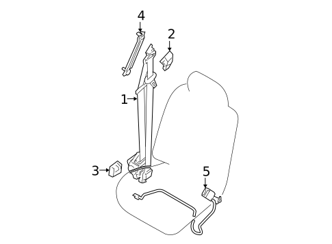 Seat Belt for 2014 Nissan Xterra #1