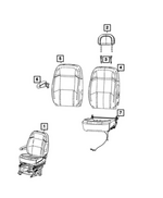 7MK01LXBAA - Interior Trim: Front Seat Back Cover for Ram: ProMaster 1500, ProMaster 2500, ProMaster 3500, ProMaster EV Image