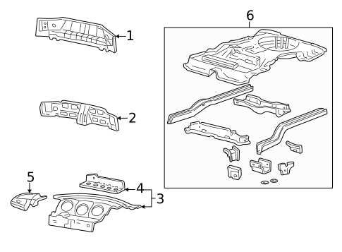 Rear Floor & Rails for 2005 Mercury Sable #0