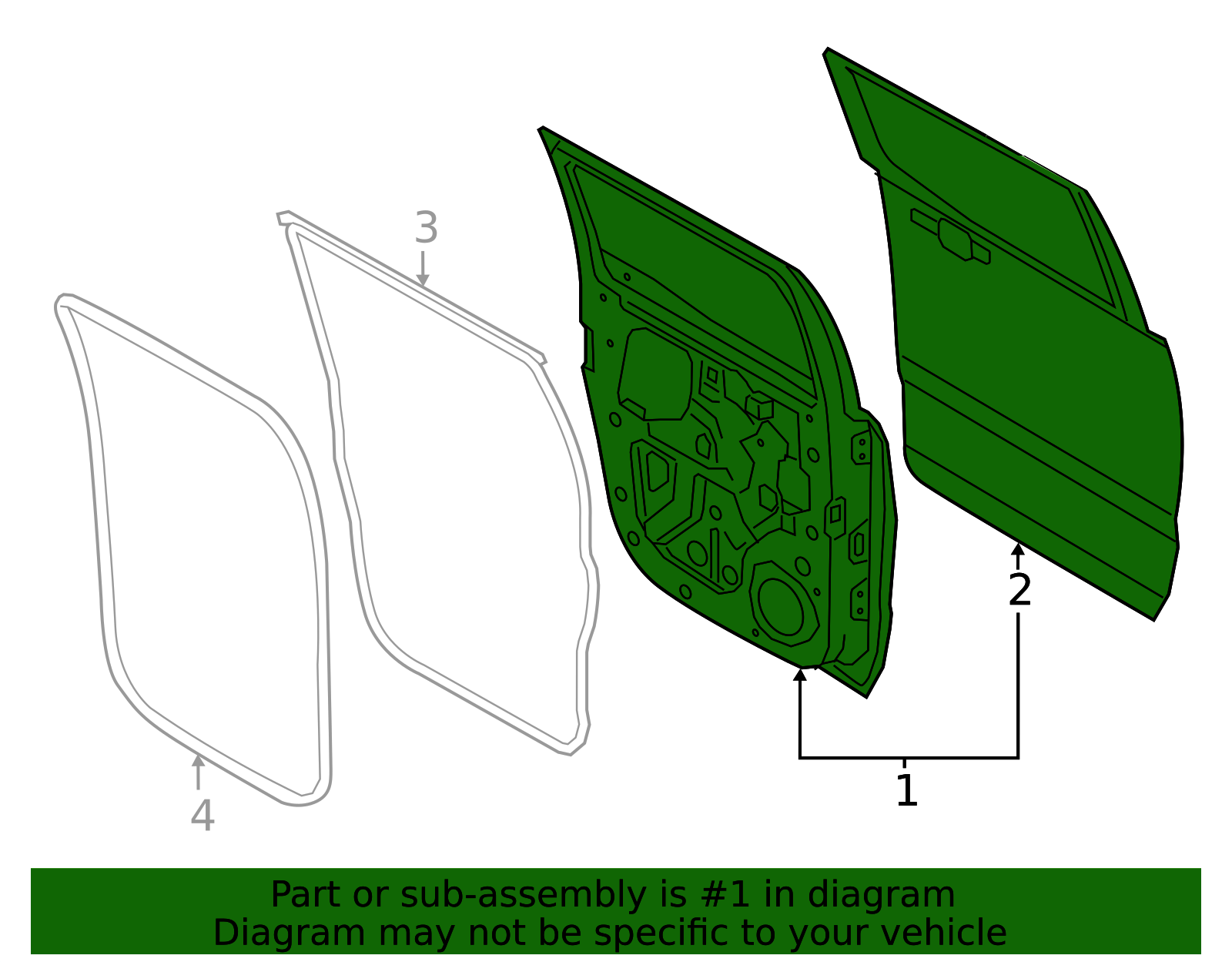 KB3Z-2624630-A - Door Shell 2019-2023 Ford Ranger | Ford Parts Direct