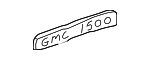 15551233 - Body: Nameplate for Chevrolet: C/K Pickup, R10, R20, R2500, R30, R3500, Suburban R1500, Suburban R2500, Suburban V1500, Suburban V2500, V10, V20, V30, V3500 | GMC: C1500 Pickup, C2500 Pickup, C3500 Pickup, Jimmy, K1500 Pickup, K2500 Pickup, K3500 Pickup, R1500 Pickup, R2500 Pickup, R3500 Pickup, Suburban C1500, Suburban K1500, Suburban R1500, Suburban R2500, V1500, V1500 Suburban, V2500, V2500 Suburban, V3500, Yukon Image