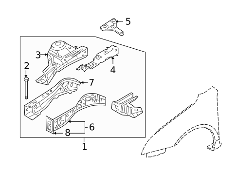 Structural Components & Rails for 2011 Mercury Milan #0