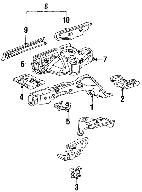 Structural Components & Rails for 1988 Honda Accord #0