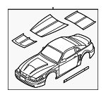 4R3Z6320000AAA - Body: Stripe Tape for Ford: Mustang Image image