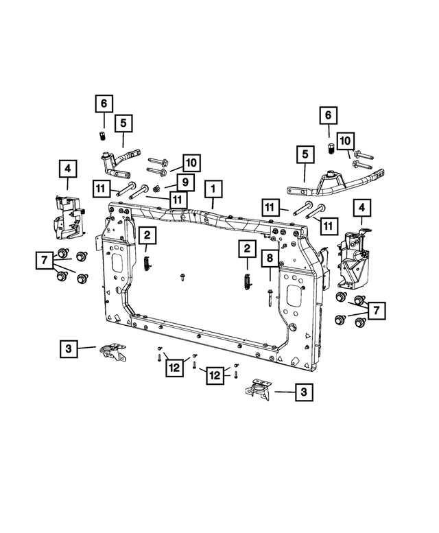 68286733AA - : Radiator Support Bracket, Left for Mopar Image