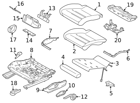 Seat Components for 2019 Porsche 718 Cayman #6