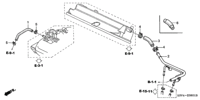 Breather Tube (2) for 2005 Acura MDX #0