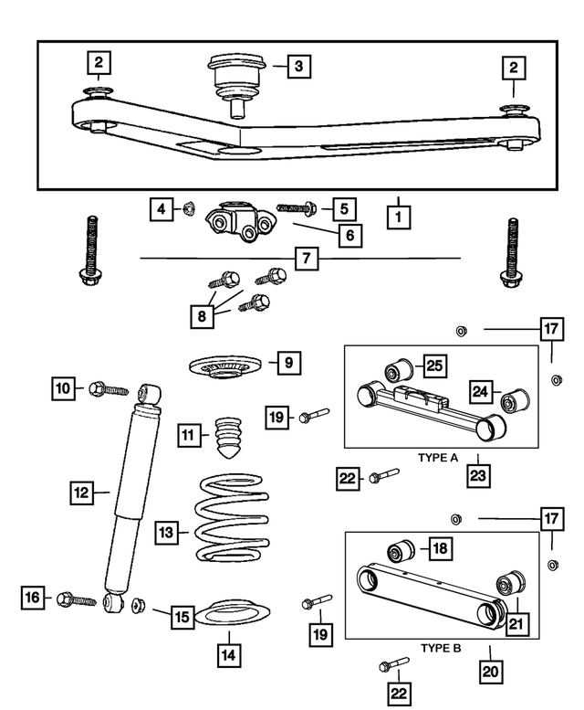 « 52088901AE –  : Supérieur De Suspension Bras pour Mopar Image »