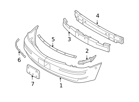 Bumper & Components - Front for 2005 Ford Five Hundred #0
