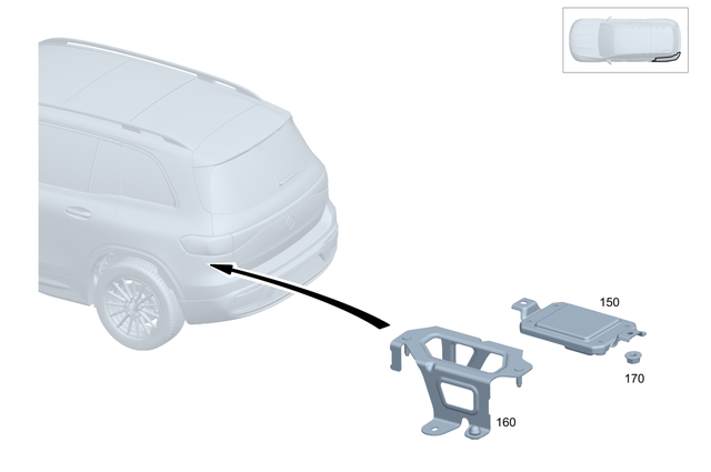2475455900 - Special Equipment: Holder for Mercedes-Benz: EQB 250+, EQB 300, EQB 350, GLB250, GLB35 AMG Image image