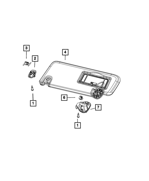 Headliners - Visors - Assist Straps for 2020 Ram 1500 Classic #1