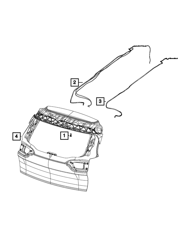 68366237AB - Electrical: Washer And Antenna Hose And Cable for Mopar Image