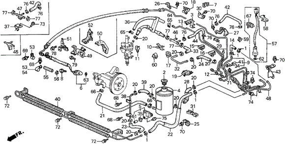 P.S. Hoses - Pipes for 1988 Honda Prelude #0