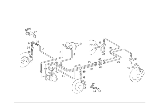 Brake Lines Used with ESP&reg; (Code 472) for 1997 Mercedes-Benz C 280 #0