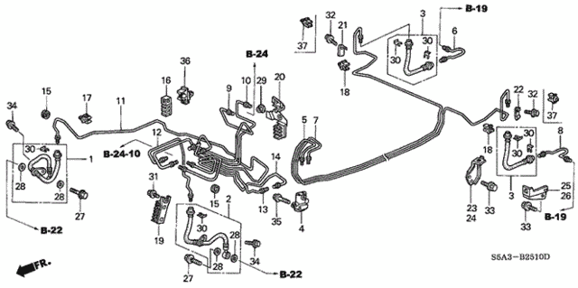 Brake Lines (ABS) (1) for 2001 Honda Civic #0