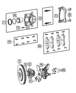 4743569AB - : Suspension Knuckle, Left for Mopar Image