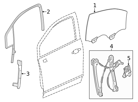 Glass - Front Door for 2024 Buick Envision #0