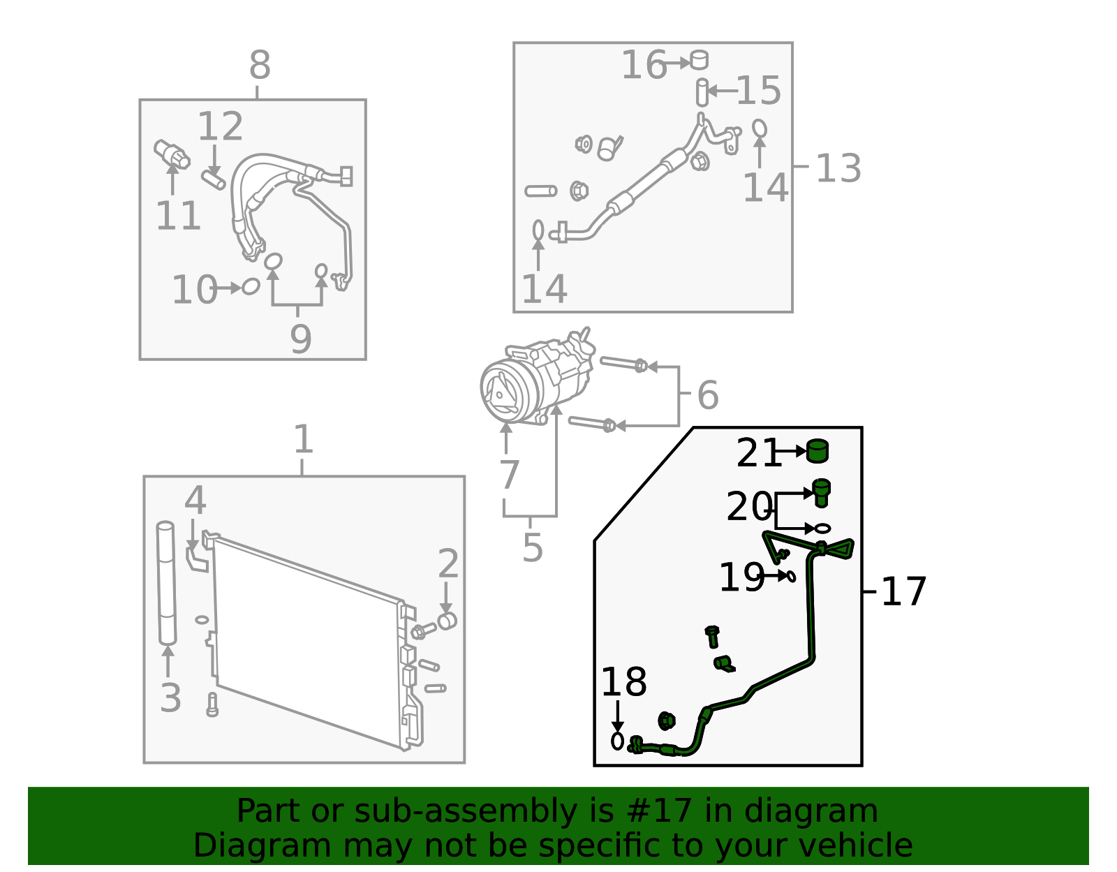 2015-2017 GM Air Conditioning Manifold Hose Assembly 23372177 GM ...