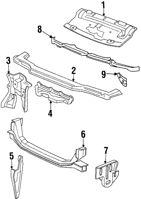 Radiator Support for 1990 Toyota Celica #0