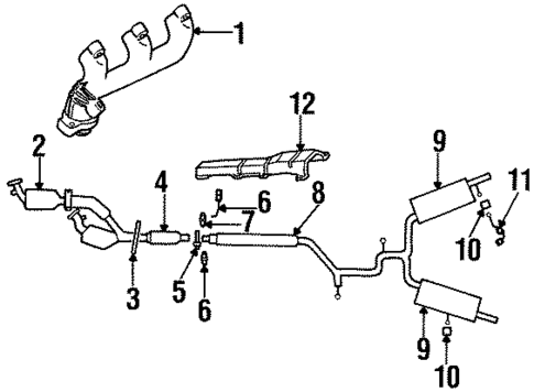 Exhaust Components for 1995 Ford Taurus #0