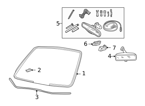 Glass - Windshield for 2009 Ford Taurus X #0