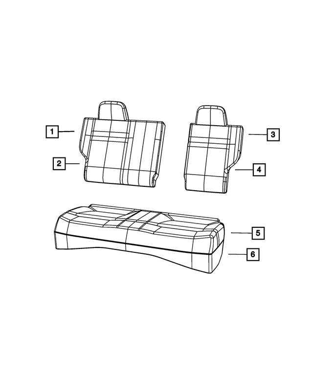 1LZ351DQAA - Interior Trim: Rear Seat Back Cover for Mopar Image