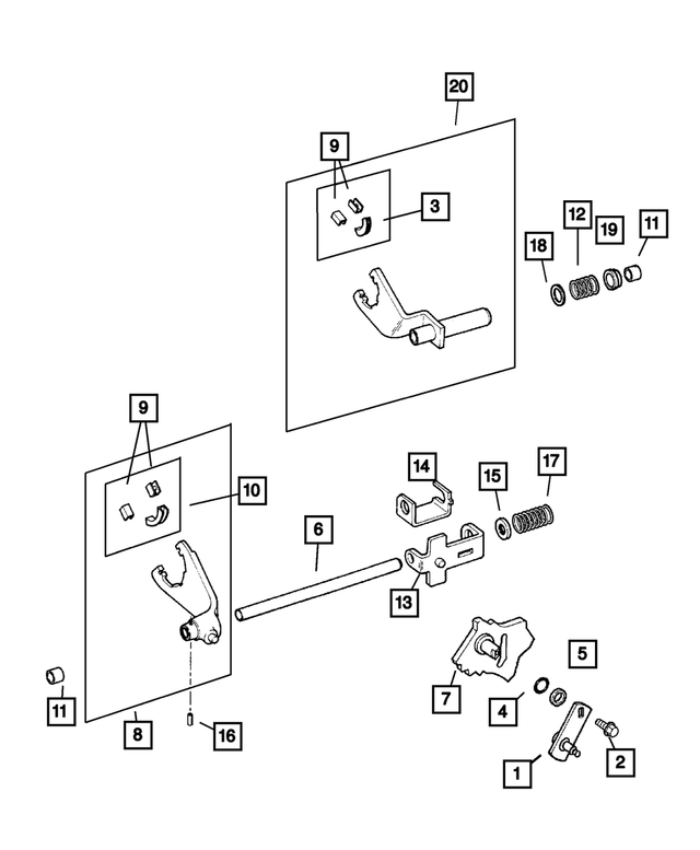 5003442AA - Transfer Case Model 242 [DHP]: Shift Lever Linkage Bearing for Mopar Image