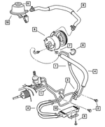 4694846 - Steering: Power Steering Hose Bracket for Chrysler: Town &amp; Country, Voyager | Dodge: Caravan, Grand Caravan Image