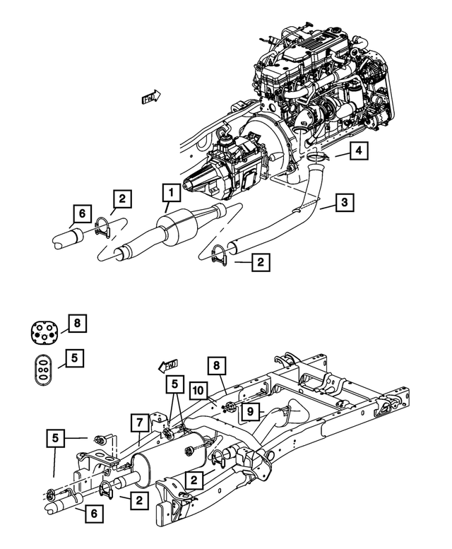 52121328AA - : Exhaust Extension Pipe for Mopar Image