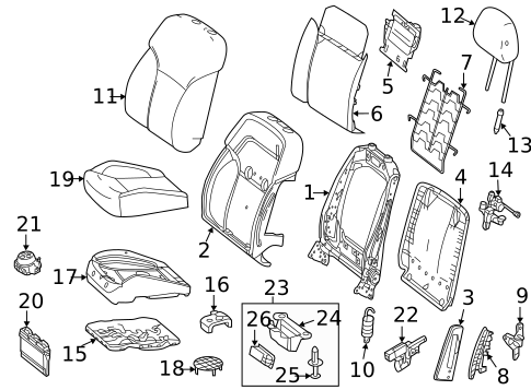 Front Seat Components for 2016 Mercedes-Benz GLE450 AMG #1