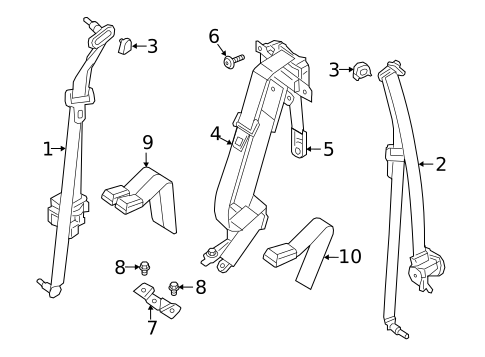 Rear Seat Belts for 2018 Nissan TITAN XD #0