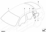 51317211915 - : Green Windscrn, Gr.Shade Band+Rain Sensor for BMW Image