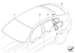 51317179743 - : Green Windscrn, Gr.Shade Band+Rain Sensor for BMW Image