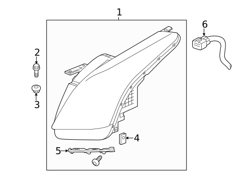Headlamp Components for 2014 Cadillac ATS #12
