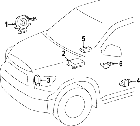 Air Bag Components for 2024 Toyota Tundra #1