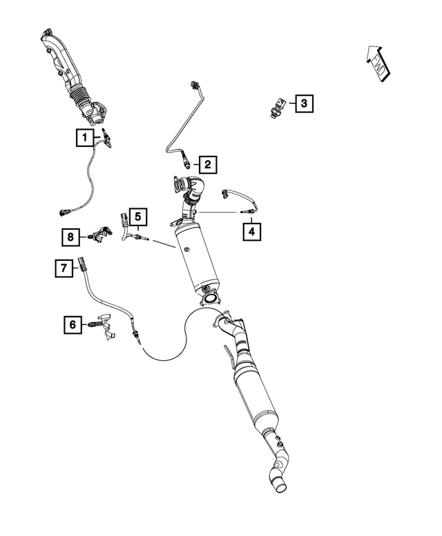 68277008AA - : Exhaust Temperature Sensor for Mopar Image