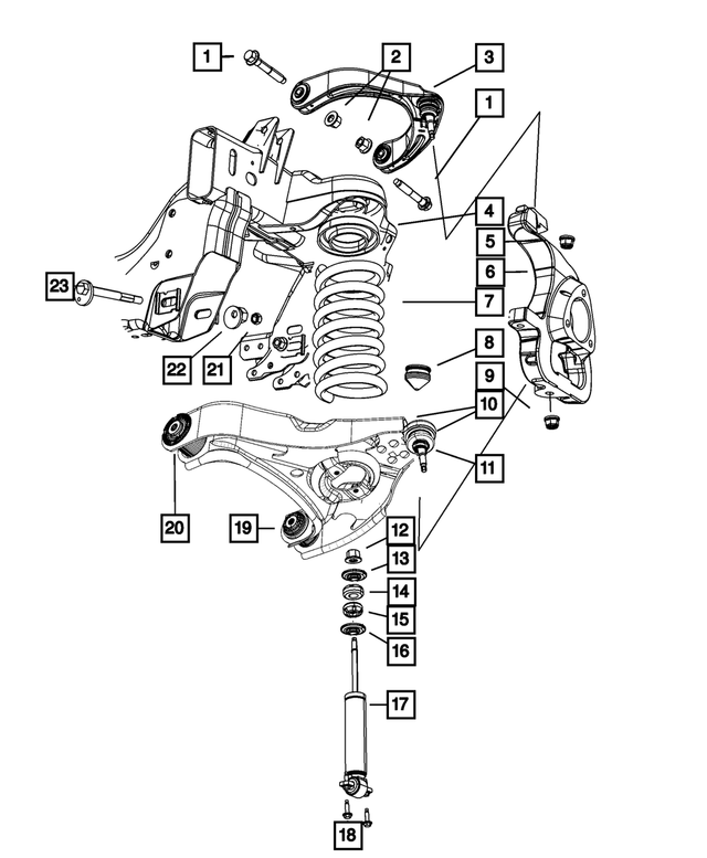 55366814AC - Front Suspension: Front Coil Spring for Mopar Image image
