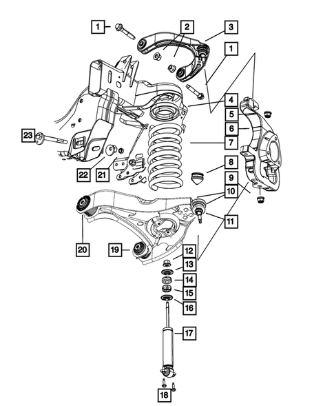 Front Suspension, Strut and Cradle for 2008 Dodge Ram 1500 #0