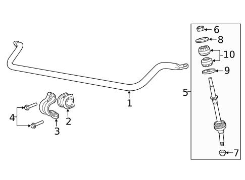 Stabilizer Bar & Components for 2023 Ram 3500 #0