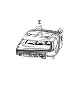 68574139AF - Electrical: Headlamp, Left for Dodge: Charger Daytona Image