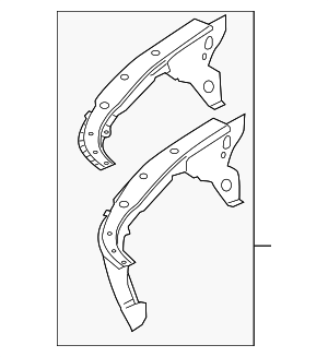 41107204052 - Body: Apron Assembly for BMW: 535i GT, 535i GT xDrive, 550i GT, 550i GT xDrive, 740i, 740Ld xDrive, 740Li, 740Li xDrive, 750i, 750i xDrive, 750Li, 750Li xDrive, 760Li, ActiveHybrid 7 Image