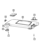 68046286AA - Interior Trim: Visor Retainer for Mopar Image