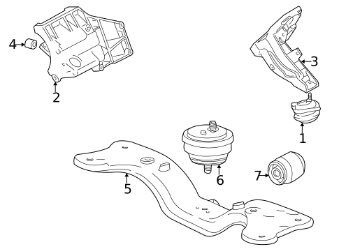 Engine & Trans Mounting for 2003 BMW 540i #0