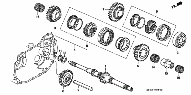 MT Mainshaft (SOHC) for 1997 Honda Civic #0