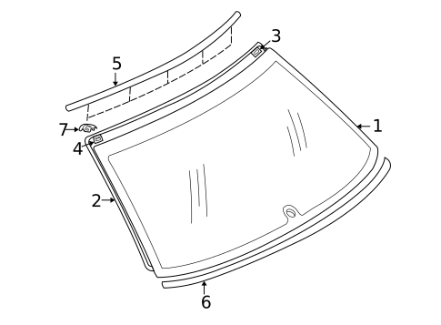 Glass & Hardware - Back for 1994 Subaru Impreza #0