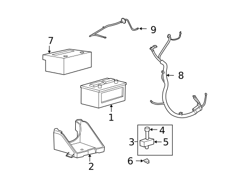 Battery & Related Components for 1998 Ford E-250 Econoline #5