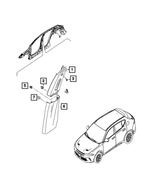 7MU89LXHAA - : B Pillar Lower Molding, Left for Mopar Image