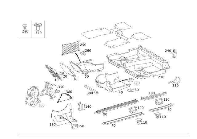 2116840137 - Panelling: Support for Mercedes-Benz: CLS500, CLS55 AMG, CLS550, CLS63 AMG, E320, E500, E55 AMG Image image