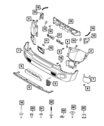 5VW91LXHAA - Frame, Bumper and Fascia: Tow Hook Cover for Jeep: Renegade Image
