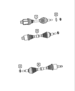 R5273546AF - Front Wheel Drive; Differential and Drive Line: Front Drive Shaft, Right, Remanufactured for Mopar Image image